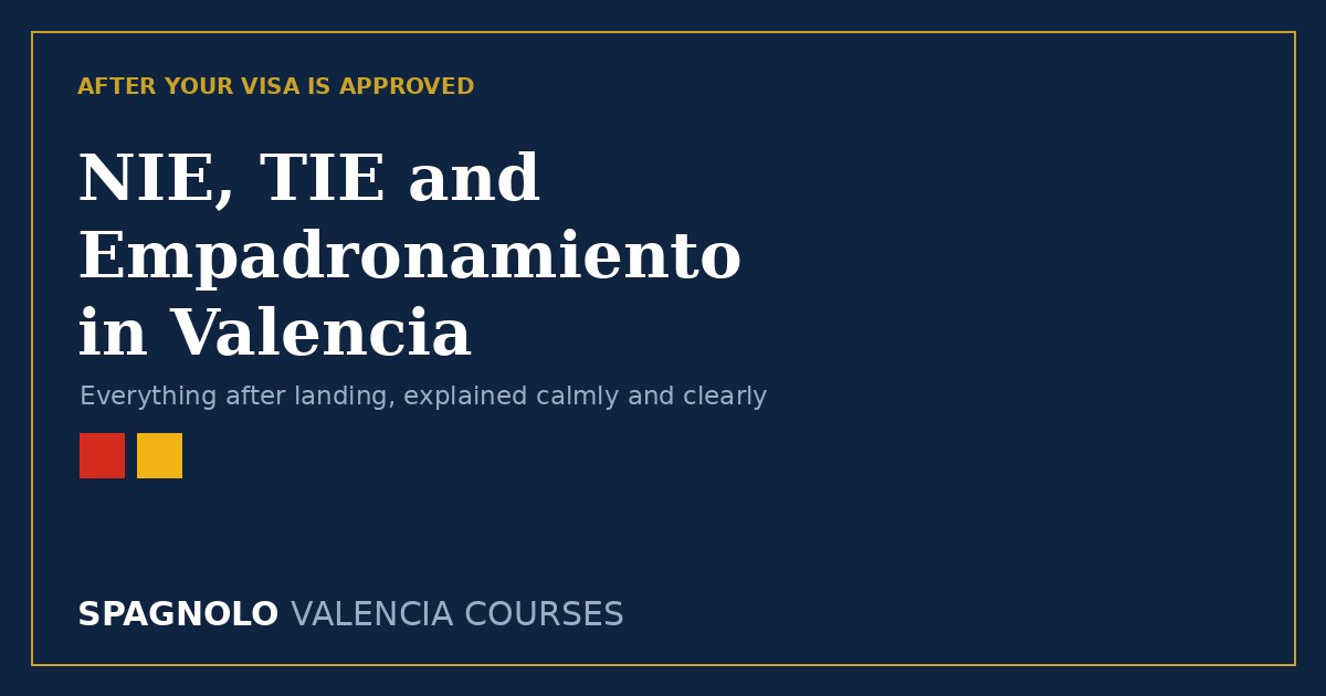After your Spain student visa: NIE, TIE and empadronamiento in Valencia explained step by step