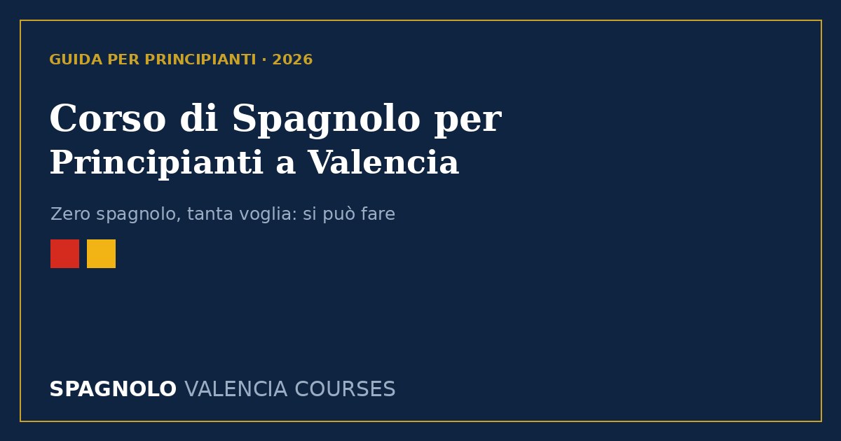 Corso di spagnolo per principianti a Valencia: zero spagnolo, tanta voglia